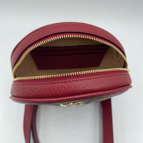 Gucci Ophidia Supreme GG Canvas Floral Round Backpack with Red Trim w/Box 5 - Picture 8 of 11
